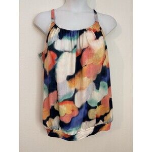 Swim by Cacique Tankini Top Women's Size 22 No Wire lined Cups Watercolor EUC